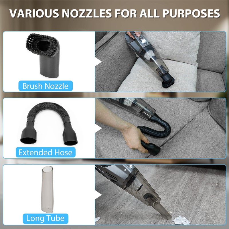 THINKWORK Microfiber Duster Handheld with Hand Held Vacuum Cordless, Handheld