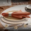 Ramanta Home Linen Flax Cloth Napkins Set of 24 -
