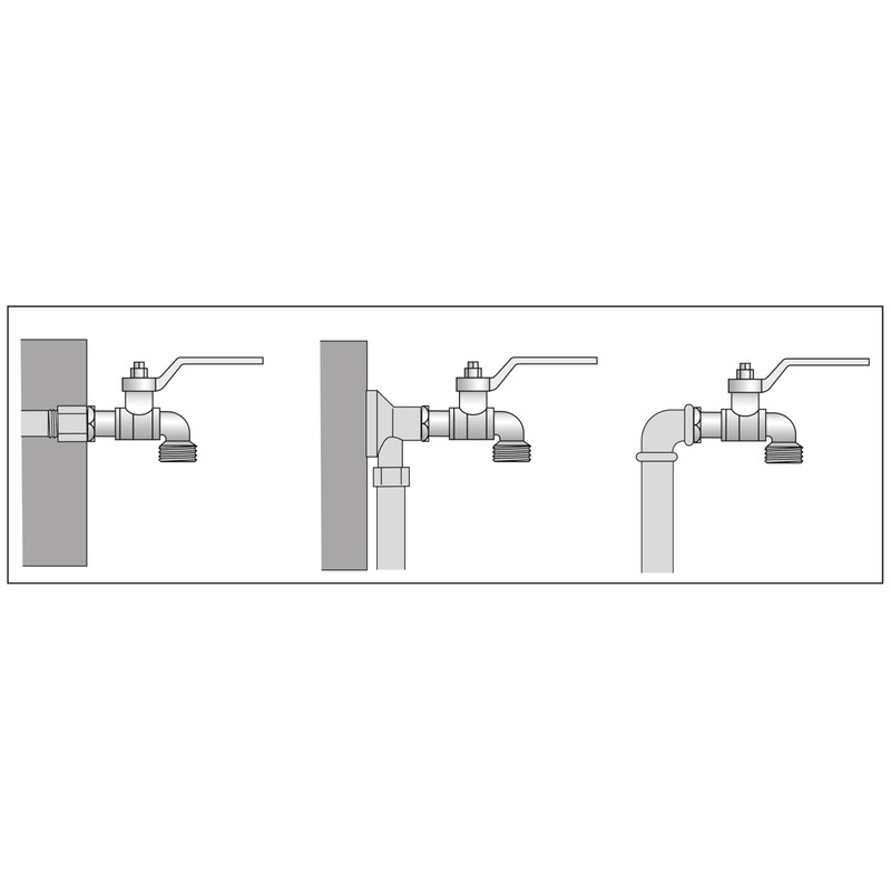 Boutt 2105241 R180 Brass Garden Tap 1/4 Turn 20 x