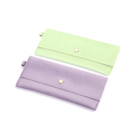 Hongeely Soft Eyeglass Cases for Men Women Sunglasses Pouch Dutch Velvet (Light purple and Light green)