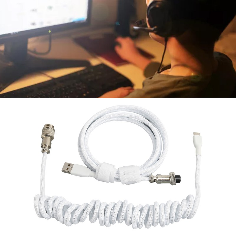 Gaming Keyboard Cable Nylon Type C to USB Double Sleeved