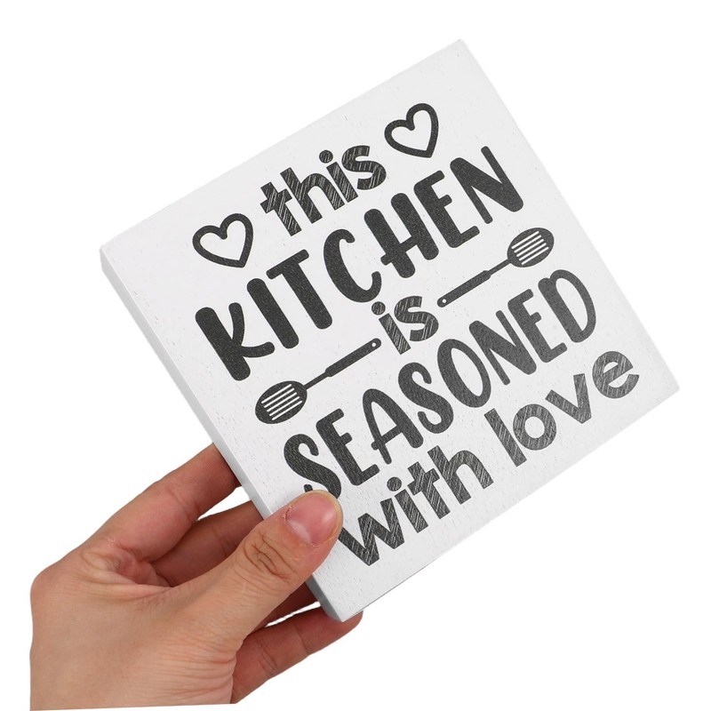 ULTECHNOVO Rustic Wooden Home Sign Tabletop Plaque Stylish Kitchen Decor