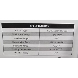 Driven Back up Camera - Driven Wireless Monitor & Wireless Camera Set