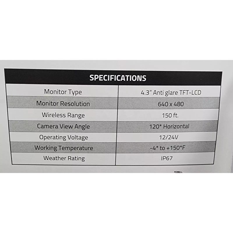 Driven Back up Camera - Driven Wireless Monitor & Wireless