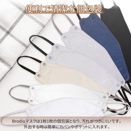 立体 マスク 大きめ22.5cm/やや大きめ21cm 不織布 個包装 30枚入 3D 大人用 【耳が痛くならない】 brodioマスク KF94とJN95の仕様と似ています 4層構造 使い捨て 息がしやすい ダイヤモンドマスク