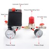 Air Compressor Pressure Valve Switch, 2-G1/4 Connector 0.05-1.2Mpa Air Compressor