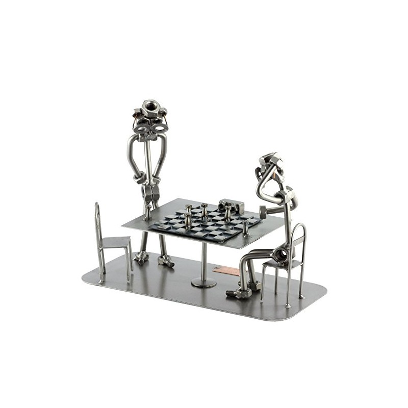 Steelman24 I Nuts and bolts sculpture Chess Player I Handmade