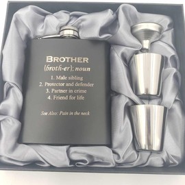 Funny Birthday Gifts for Brother from Sister, Adult Brother Gifts, Brother of the Bride Gifts, Gift for Brother Birthday, Brother Birthday Gift, Gifts for Older Brother, Rakhi for Brother, Hip Flask