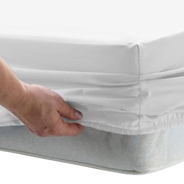 Pizuna Fitted Sheet 90 x 200 cm - 100 x 200 cm Cotton White, 1000 Thread Count Made from 100% Long Staple Cotton in Satin Weave Thick Fitted Sheet with 40 cm Deep Pocket