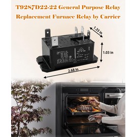 T92S7D22-22 OEM Relay Fits for Furnace Performance Replace DPST General Purpose Relay