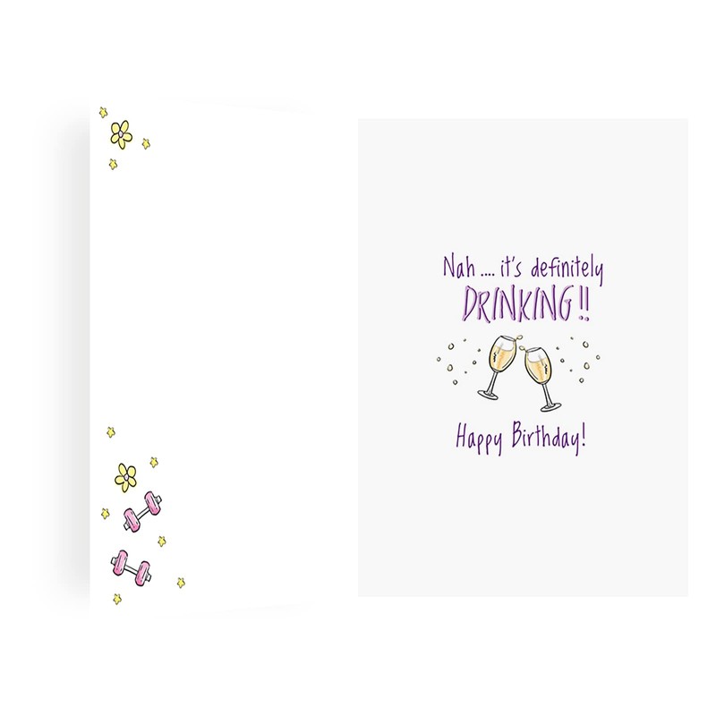 Regal Publishing Humour Funny Birthday Card Exercise weights - 7