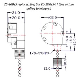 Aginkgo 3Pcs Ceiling Fan Switch Zing Ear ZE-268S5 Switch 4 Speed 5 Wire Pull Chain Control Replacement for Ceiling Fan Light, Wall Lamps, Cabinet Light