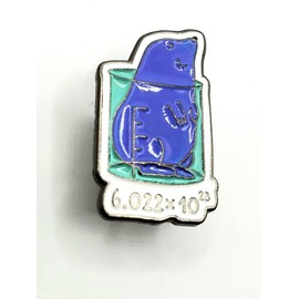 Mole Cute Chemistry Science STEM Molar Mass Metal Enamel Pin Badge, Metal