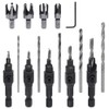 GYSRXS Countersink Drill Bit Set, 5 x Spiral Drill with