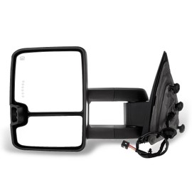 Aintier Tow Mirrors Fit for 2014-2018 For Chevy For GMC 1500 2015-2019 For Chevy For GMC 2500 HD 3500 HD Towing Mirrors Left Side and Right Side Power Heated LED Turn Signal Width Light Chrome