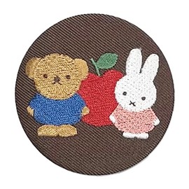 Minoda Miffy and Boris Embroidered Can Badge D02B2053