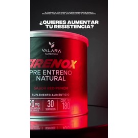 Valara Firenox Pre Entreno Natural A Base De Betabel 180g