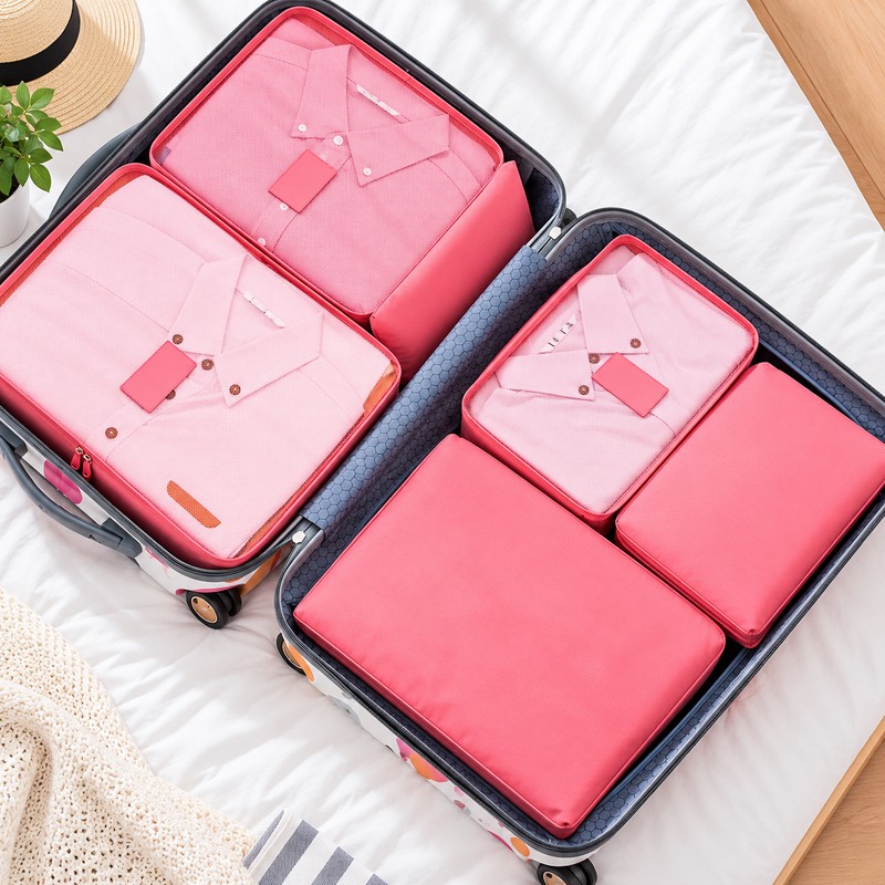 6-Piece Travel Packing Organizer Set for Luggage – Lightweight Reusable