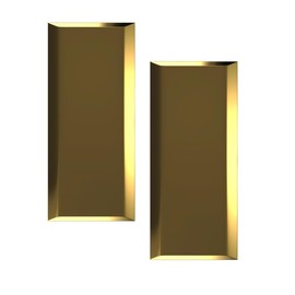 Lieutenant Bars -Collar Brass Rank Insignia For Police, Sheriff, Security, E.M.S., Firefighters, etc. (two pieces). (1'' Height)