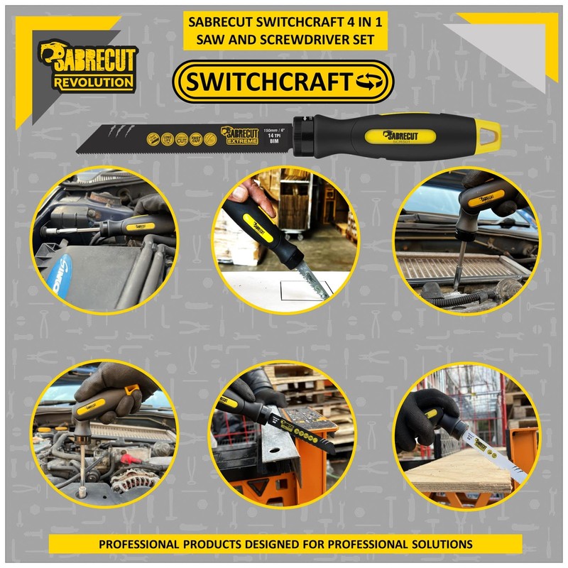 15 x SabreCut SCRS01 4 in 1 Saw & Screwdriver