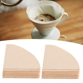80Pcs Cone-Shaped Coffee Filter Paper Drip Coffee Pot Making Accessory Coffee Accessory for Home Office(V01 for 1-2 People)