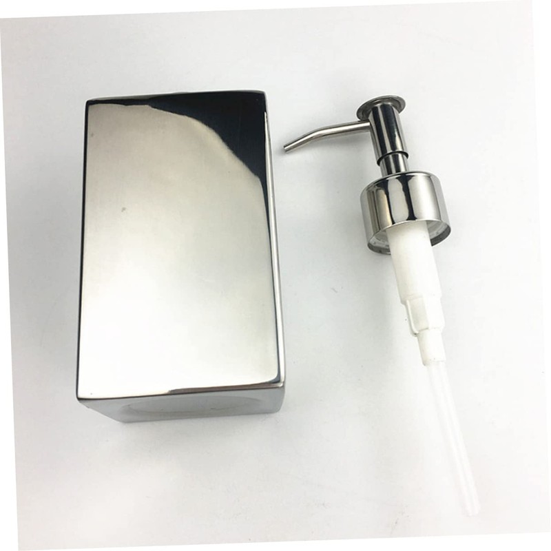 KONTONTY Stainless Steel Square Soap Dispenser Elegant Lotion Pump for
