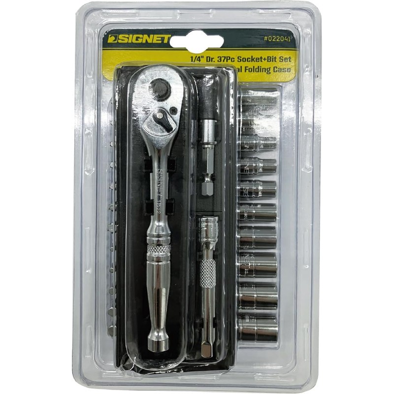 SIGNET Signet Compact Storage 1/4 SQ Socket Bit Set with