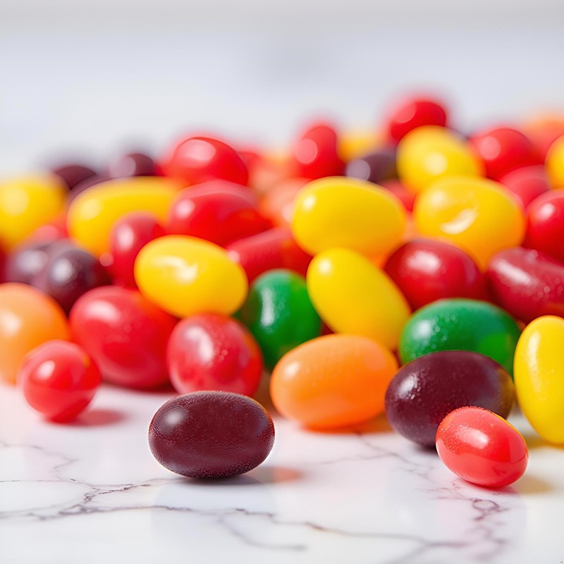 SweetGourmet Jumbo-Sized Assorted Jelly Beans, 6 Fruit Flavors Bulk Candy,