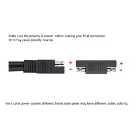 Sunway Solar SAE Polarity Reverse Adapter Connectors For SAE To SAE Quick Disconnect Extension Cable, Solar Panel Battery Power Charger And Maintainer-5Pack