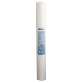 Tier1 20 Micron 20 Inch x 2.5 Inch | Spun Wound Polypropylene Whole House Sediment Water Filter Replacement Cartridge | Compatible with Pentek P20-20, Purtrex PX20-20, Home Water Filter