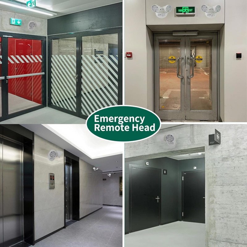 Venandi Emergency Remote Head Lighting, Double Head Emergency Light, CSA