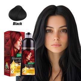 toae 【Factory sales】TOAE Hair Dye Shampoo 3 In 1 Herbal Hair Dye Color Shampoo Plant For Woman And Men Hair Dye For Gray And Dark Hair Wine Rend And Chestnut Brown And Grape Purple And Black Four Colors Hair Dye Shampoo, Long Lasting - Colour: Natural Bl