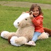 Tezituor 4ft Giant Horse Stuffed Animal, 47 inch Large Brown