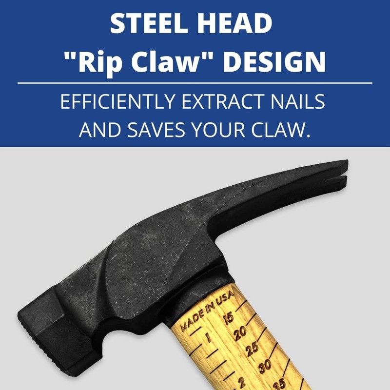 Boss Hammer 18 oz. Premium 4340 Steel Rip Claw Hammer