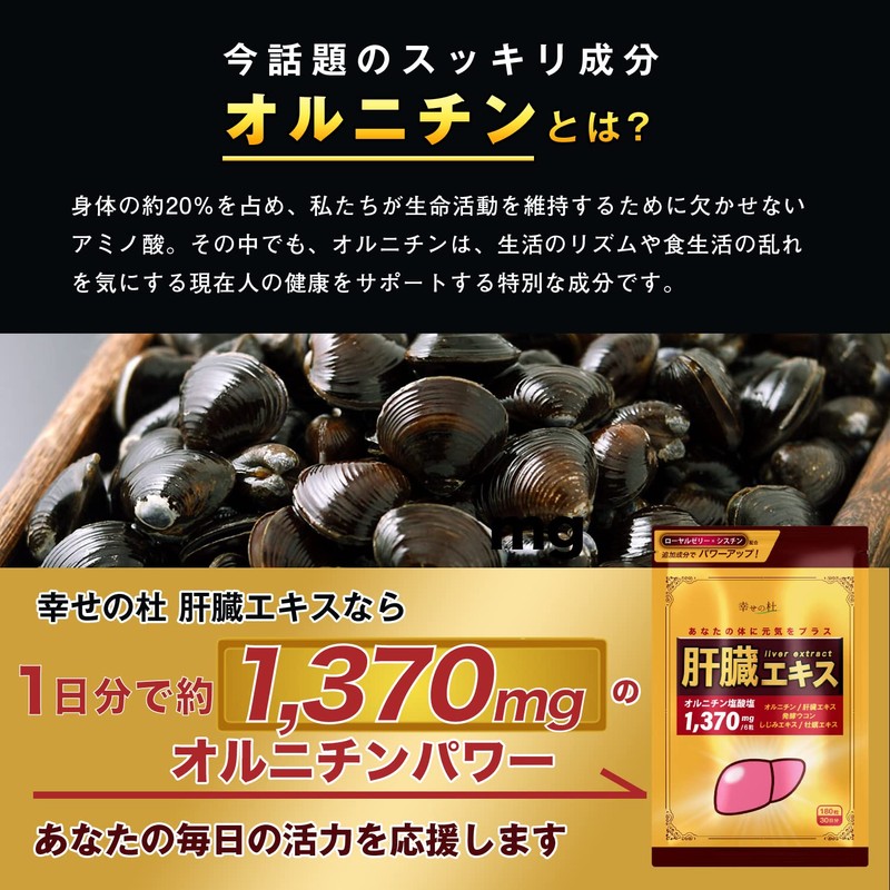Kōfuku no Mori Turmeric Ornithine Royal Jelly Liver Extract Supplement,