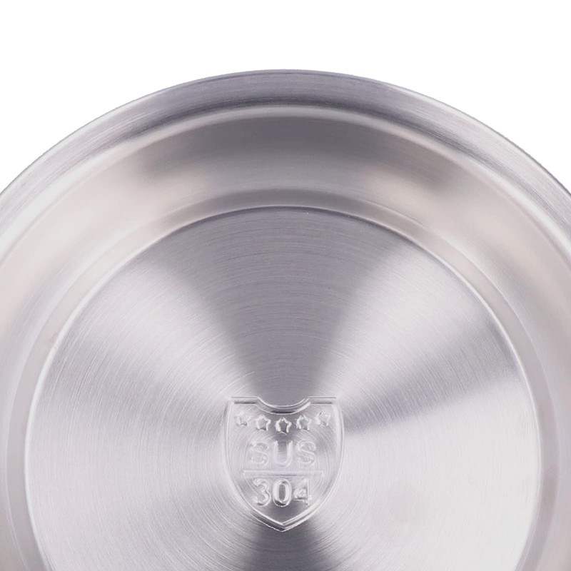 Stainless Steel Plate, Sturdy Kitchen Metal Plate Stackable for Kitchen