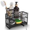 Hvisso 2-Tier Kitchen Sink Caddy with High Brush Holder, Sponge