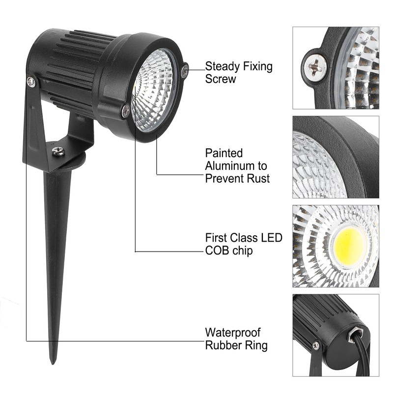 4PCS Waterproof Outdoor Spotlights LED Landscape Light DC12V for Driveway