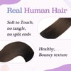 Sindra Clip in Hair Extensions Color #1BT4 Natural Black to