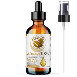 Vitamin E Oil - 120ml - 100% Pure, Organic, Unrefined - Skin & Hair Care, Moisturizing, Anti-Aging, Natural Vitamin E Serum, Reduces Scars & Stretch Marks, Enhances Hair Shine