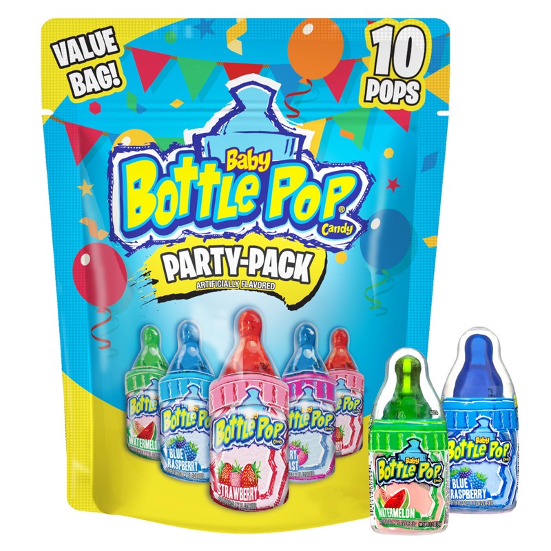 Baby Bottle Pop Candy Lollipops Variety Party Pack - 10