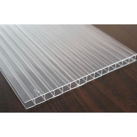 10mm Twin Wall Polycarbonate Greenhouse Panels, Polycarbonate Roof Panels, Plastic Roof Panels, Hurricane Protection Panels, Clear, Light Weight (1, 24x72)