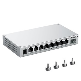SODOLA 8-Port 2.5Gb Web Managed Switch with 10G SFP+, Aluminium Cooling & Magnetic Feet - LACP/QoS/VLAN/IGMP Managed Multi-Gigabit Switch for Homelab & Professional Networks
