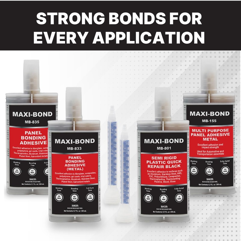 Maxi-Bond Multi-Purpose Panel Adhesive MB-155 – Two-Part Epoxy Adhesive, Non-Sagging,