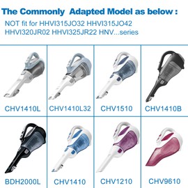 Laukowind 4 Pack Replacement Filter for Black & Decker Power Tools VF110 Dustbuster Cordless Vacuum Compatible CHV1410L,CHV9610, CHV1210, CHV1410, CHV1410B, CHV1510, BDH2000L