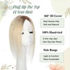 Ombre Blonde Toppers for Women Real Human Hair 3D Cover