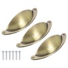 sourcing map Drawer Pulls, 3Pcs 2-1/2" - Zinc Alloy Brushed