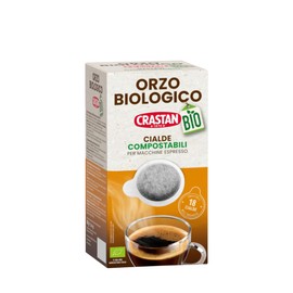 CRASTAN 1870 - Cialde ESE Compostabili - Orzo Biologico - Box da 18 Cialde - Compatibili con Macchine Espresso - Naturalmente privo di Caffeina e di Zuccheri