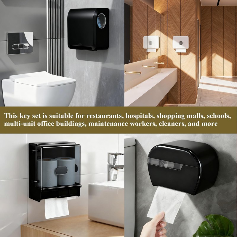 （8PCS） Dispenser Key Set for Most Popular Paper Towel，Toilet Paper，Soap
