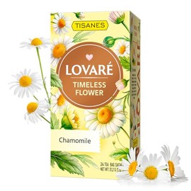LOVARE Timeless Flower Herbal Tea – Gentle Blend with Chamomile Flowers – Caffeine-Free, Light & Aromatic – 24 Tea Bags (1.3g Each) (TIMELESS FLOWER)